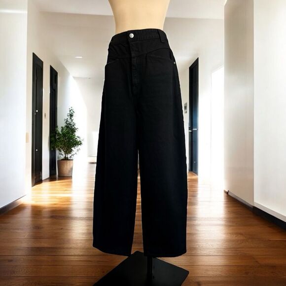 Khaite Preen Wide Leg Barrel Style Jeans Wilcox Black - Picture 4 of 8